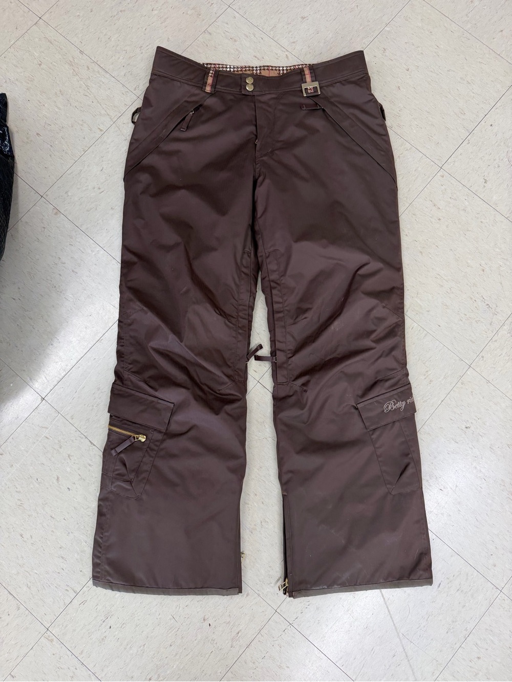 Women's Brown Insulated Snow Pants
